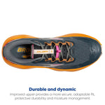 Brooks Women’s Caldera 6 Trail Running Shoe - Slate/Cheddar/Silver Gray - 10 Medium