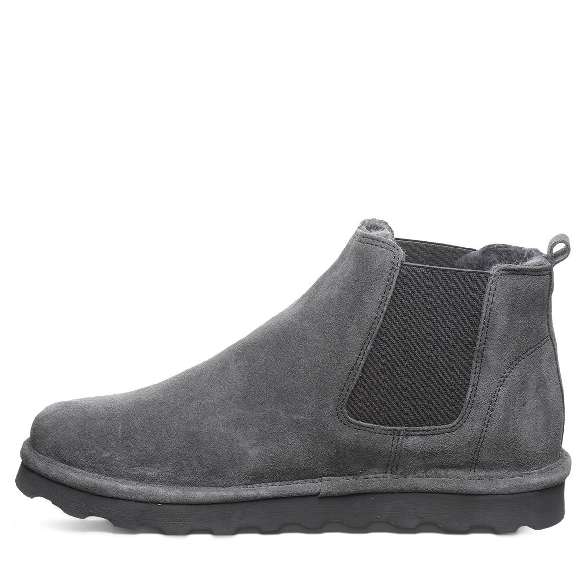 BEARPAW Men's Drew Charcoal Size 9 | Men's Ankle Boot | Men's Slip On Boot | Comfortable Winter Boot