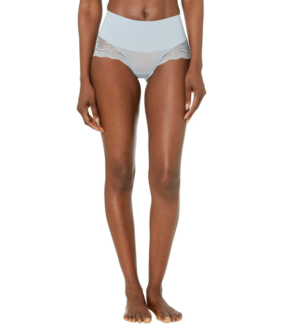 SPANX Shapewear For Women Undie-Tectable Lace Hi-Hipster Panty Antique Blue LG