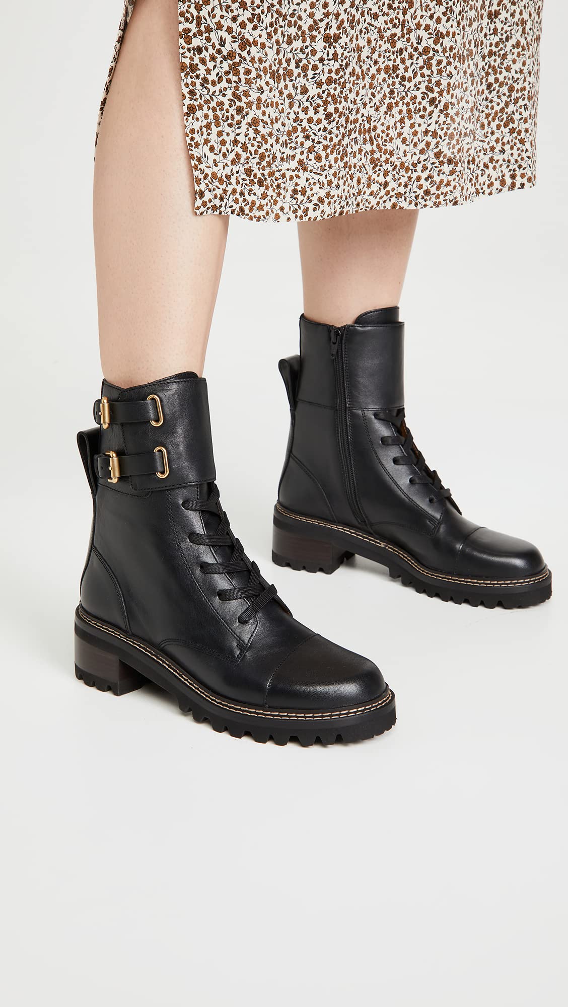 See by Chloe Women's Mallory Boots, Black, 8.5 Medium US