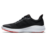 FootJoy Men's FJ Flex Previous Season Style Golf Shoe, Black/White/Red, 14