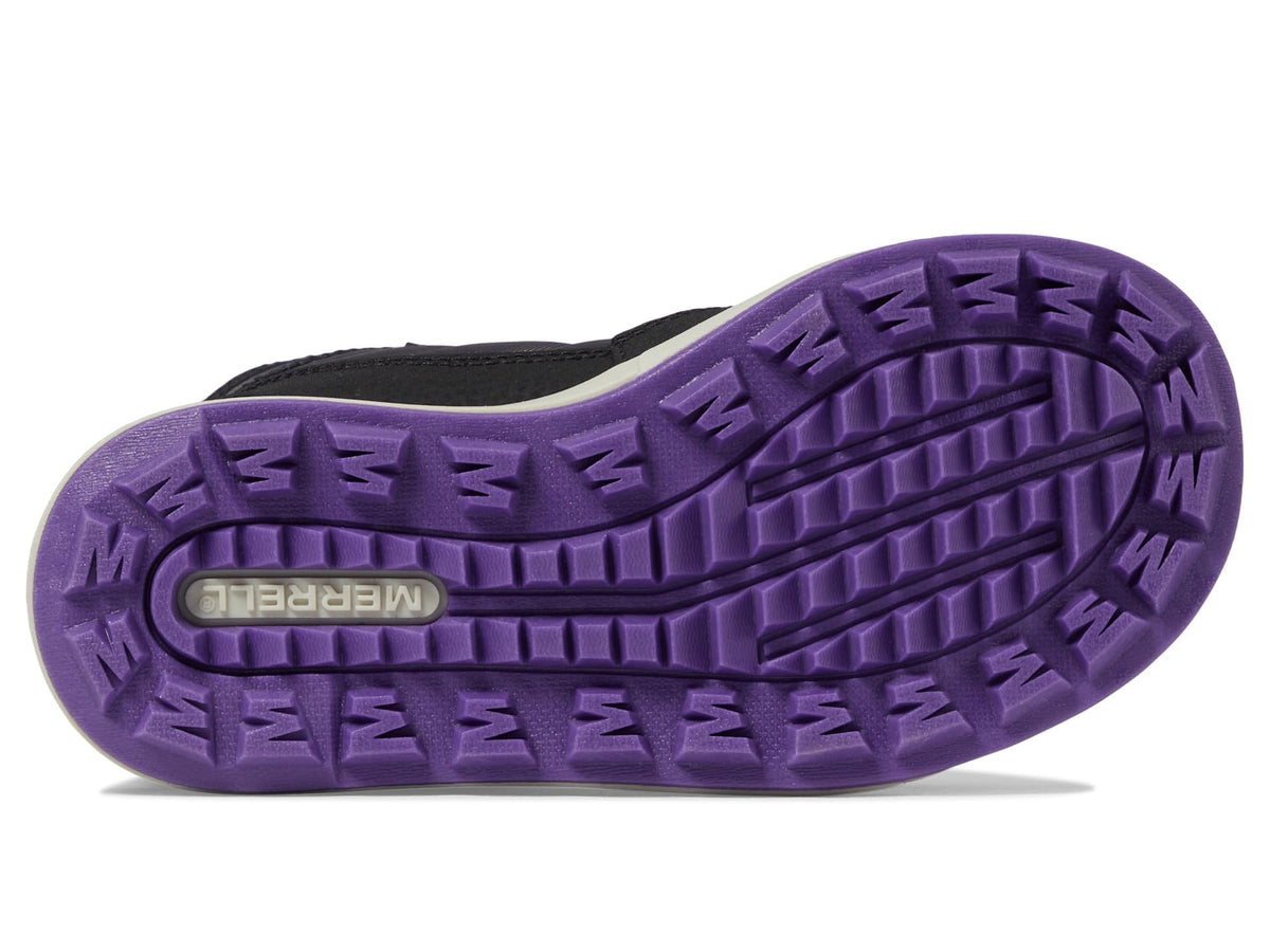 Merrell Snow Bank 4.0 Waterproof Boot, Black/Purple/Turq, 13 US Unisex Big Kid