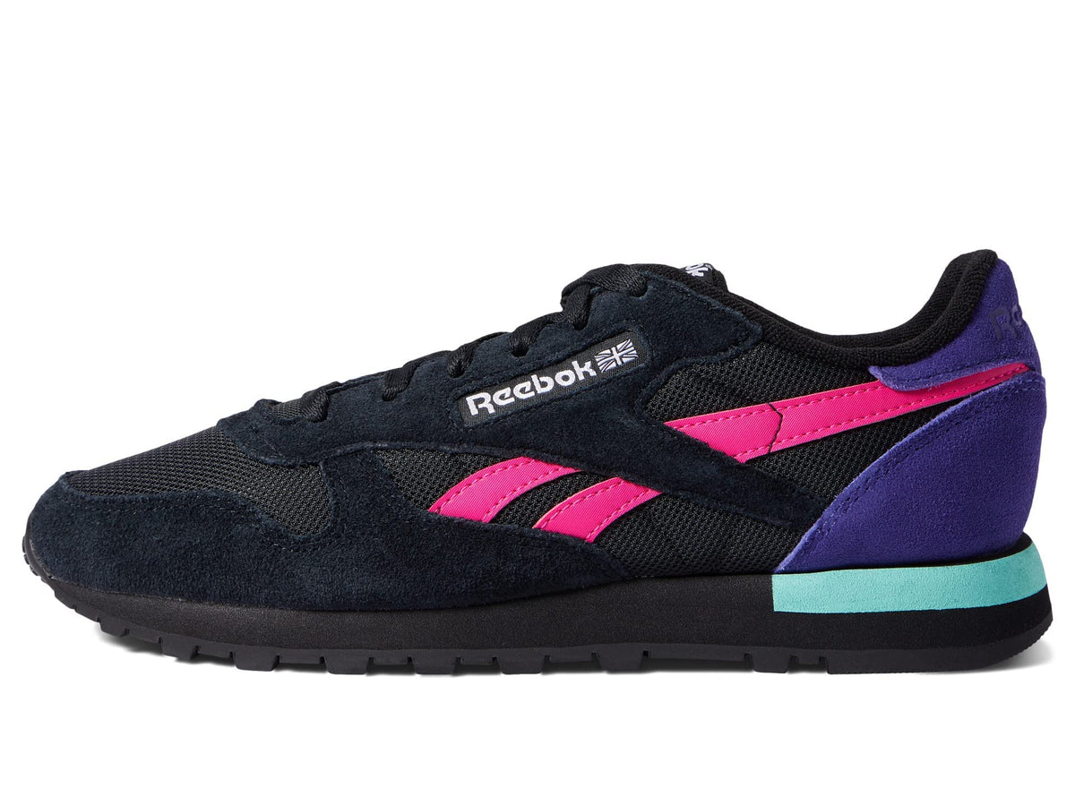 Reebok Classic Leather Black/Proud Pink/Bold Purple 8.5 B (M)