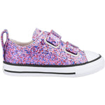 Converse Chuck Taylor All Star 2V Ox Coated Glitter Bold Pink/Black Synthetic 9 US Infant