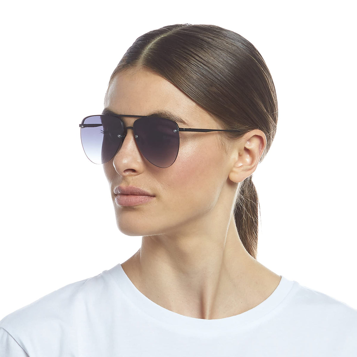 Le Specs Women's The Prince Sunglasses, Matte Black, One Size