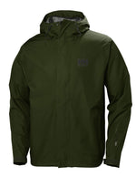Helly-Hansen Men's Seven J Waterproof Windproof Breathable Rain Jacket, 470 Forest Night, Medium