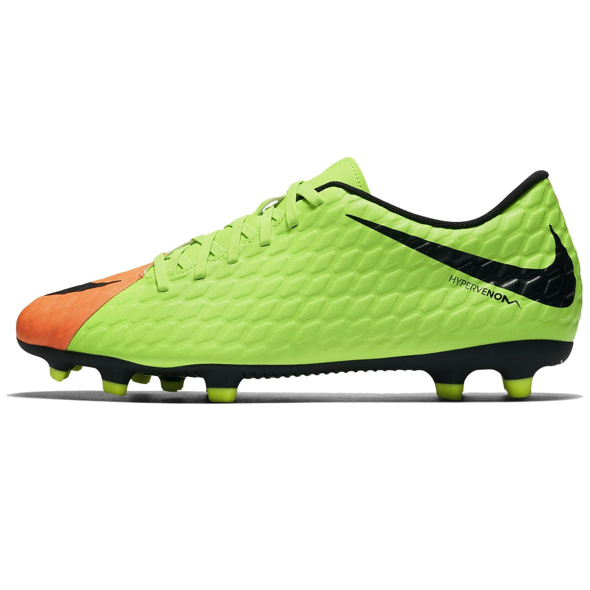 Nike Hypervenom Phade II FG Electric Green/Black/Hyper Orange/Volt Mens Soccer Shoes