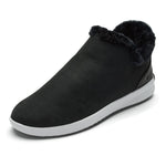 OLUKAI Malua Hulu Women's Boot, Soft & Comfortable Waterproof Nubuck Leather, Full-Grain Leather Heel with Elastic Panels, Slip-On Design, Onyx/Mist Grey, 6.5