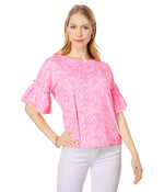 Lilly Pulitzer Ziva Top Pink Shandy Invest A Gator MD