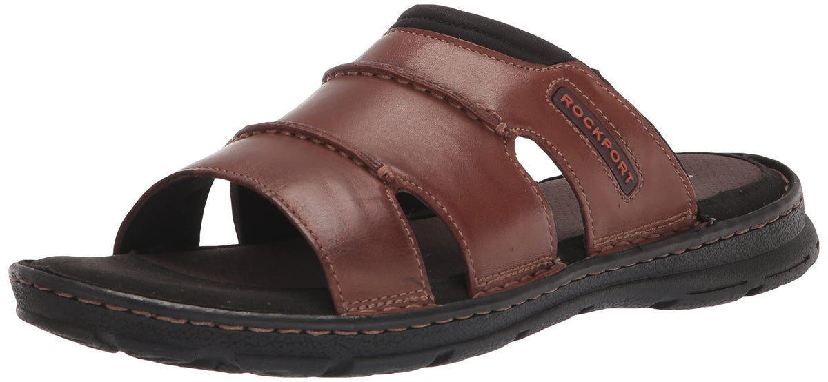 Rockport Men's Darwyn Slide Sandal, COACH BROWN, 12