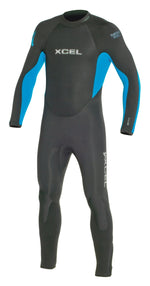 Xcel Men's Dive ThermoFlex 7/6mm Fullsuit (Black/Deep Cyanine/Black, Medium)
