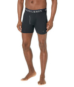 POLO RALPH LAUREN 3-Pack 4D-Flex Cool Microfiber Boxer Briefs Polo Black/Combat Grey/Stone Mountain Print SM