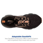 Brooks Women’s Glycerin StealthFit 20 Neutral Running Shoe - Black/Ebony/Maple - 12 Medium