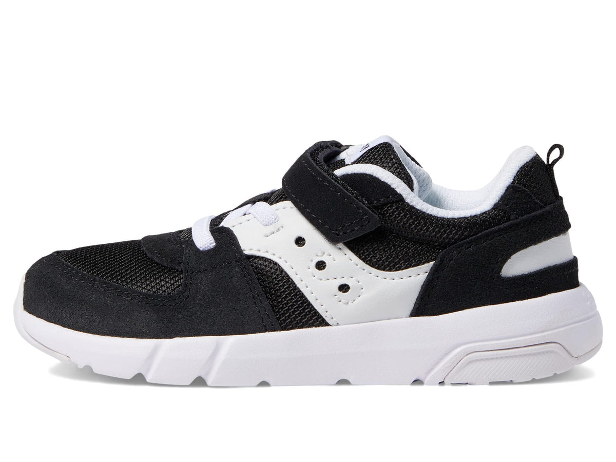 Saucony Jazz Lite 2.0 LX Sneaker, Black/White, 8 Wide US Unisex Little_Kid