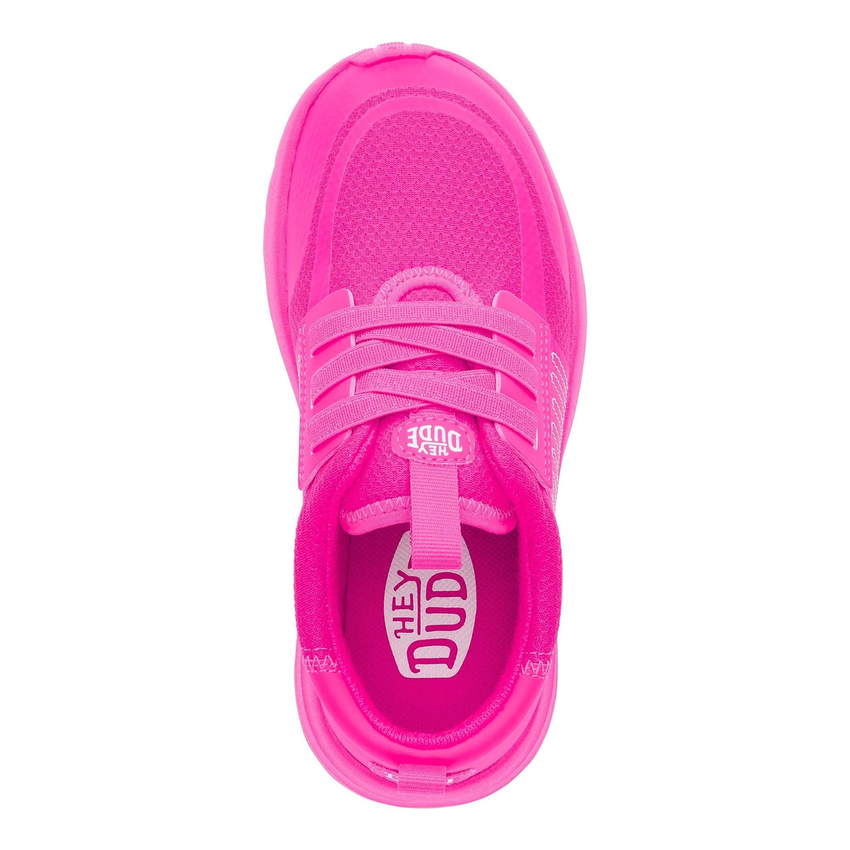 HEYDUDE Women's Kid Sirocco Play Brights (Little Kid/Big Kid), Hot Pink, 2 Medium
