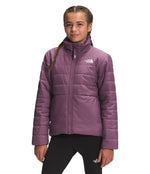 THE NORTH FACE Girl's Reversible Mossbud Swirl Jacket (Little Kids/Big Kids) Pikes Purple XL (18 Big Kids)