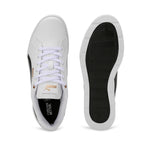 PUMA Women's Karmen Wedge Sneaker 6.5 Puma White-puma Black-gold