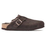 Birkenstock Boston Shearling Suede Leather Clogs M Mocha