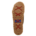 Twisted X Men's 6" Alloy Toe Cellstretch Work Boot - Steel Toe Work Boots Made with duraTWX® hybrid performance Leather, Air-mesh Lining, Compression EVA midsole, Rubber Outsole, Removable Footbed, and Composite Insole 8.5 Distressed Saddle