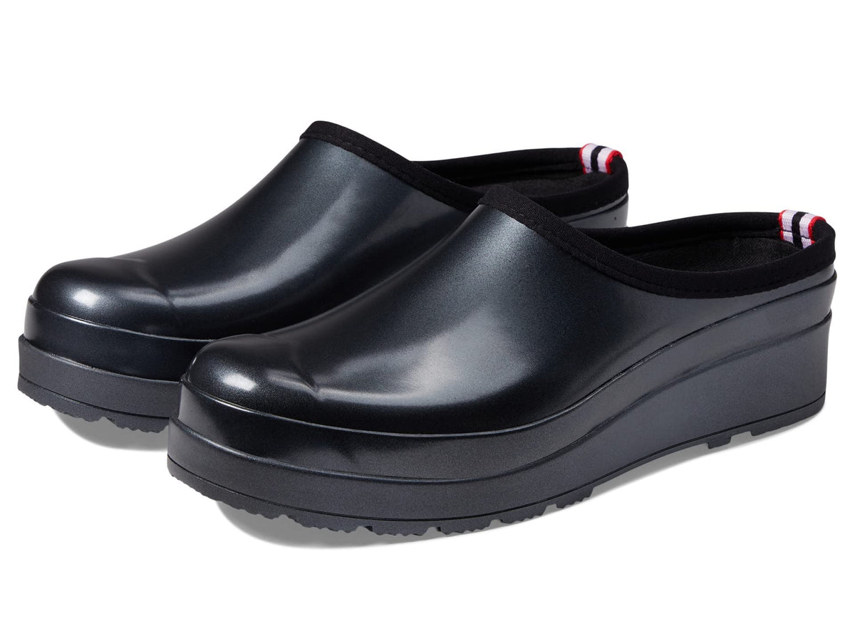 Hunter Original Play Nebula Clogs for Women Offers Man-Made Upper, Waterproof Upper, and Textured Sole and Soft Lining Black 9 M