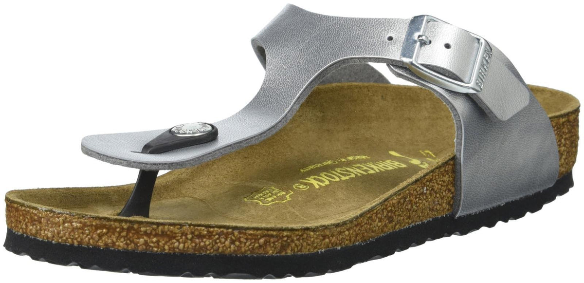 Birkenstock Gizeh Sandal (Little Kid/Big Kid),Silver,34 M EU (3-3.5 M US Big Kid)