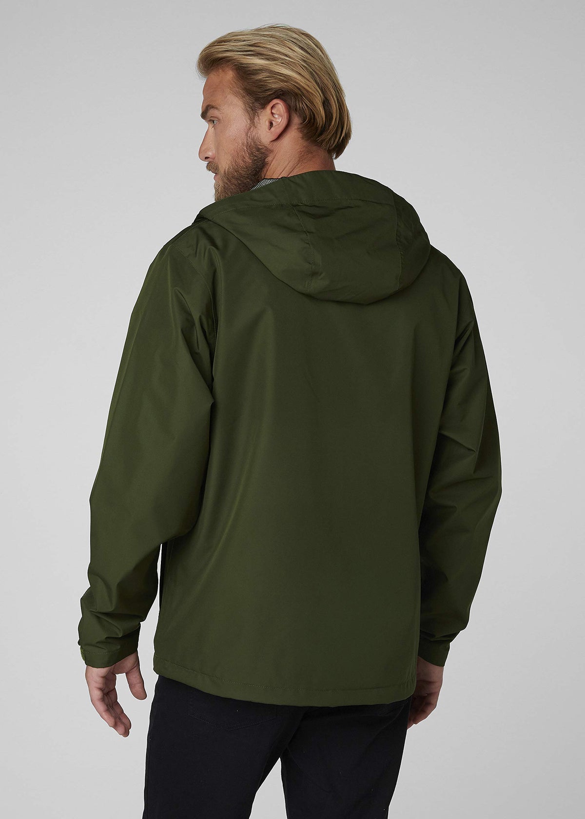 Helly-Hansen Men's Seven J Waterproof Windproof Breathable Rain Jacket, 470 Forest Night, Medium