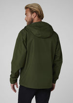 Helly-Hansen Men's Seven J Waterproof Windproof Breathable Rain Jacket, 470 Forest Night, Medium