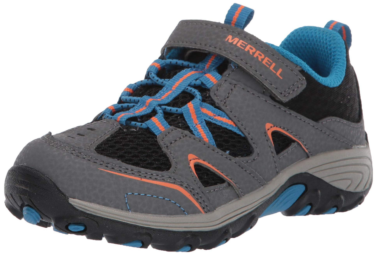 Merrell Trail Chaser Hiking Sneaker, Grey/Black, 10.5 Wide US Unisex Big_Kid