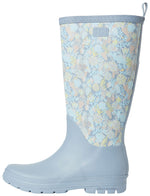 Helly-Hansen Womens Madeleine Print Waterproof Rain Boots, 555 Dusty Blue, 6