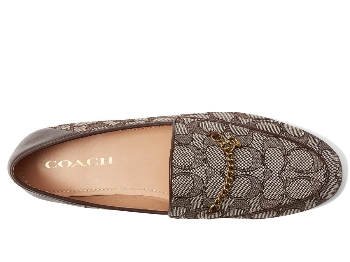 Coach Hanna Signature Jacquard Loafer Oak/Maple 8 B (M)