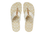 Coach Zoe Flip-Flop Chalk Mixed Material 9 B (M)