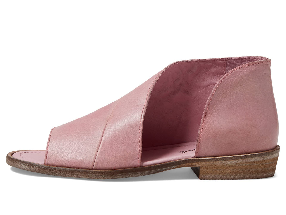 Free People Mont Blanc Sandals for Women - Leather Upper - Side Cutout - Open-Toe Silhouette Pink EU 36 (US Women's 6) M