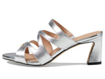 Cole Haan Alyse Heeled Sandal 65 mm Silver Specchio Leather 8 B (M)