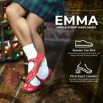 FOOTMATES Girl's Emma Dress Mary Jane Red Patent - 3112/12 Little Kid M/W