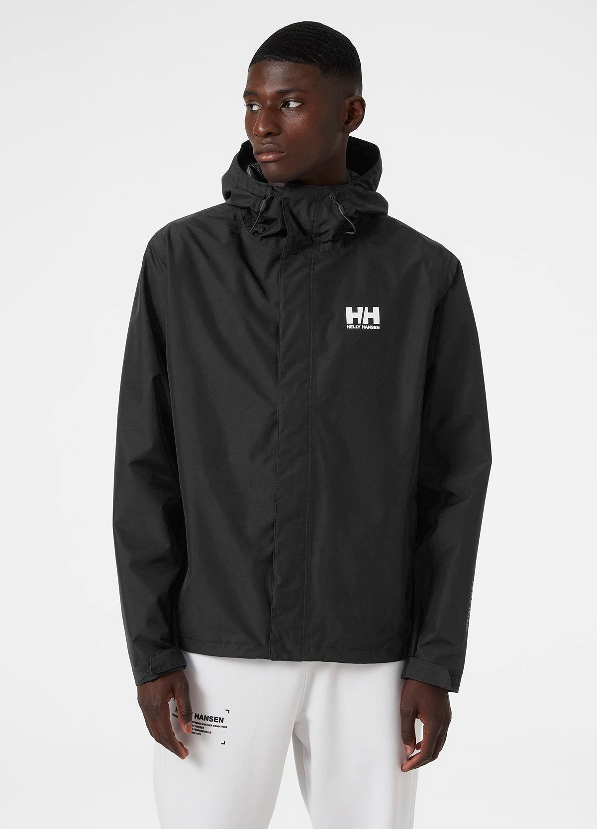 Helly Hansen Men's Seven J Waterproof Windproof Breathable Rain Jacket, 992 Black, XXXXX-Large