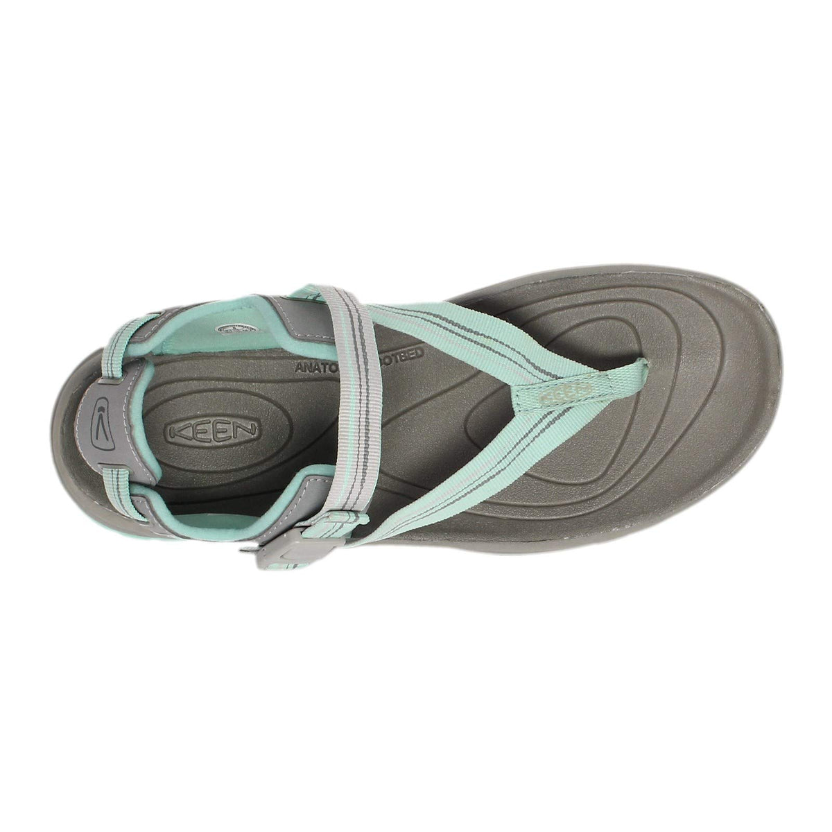 KEEN New Women's Terradora II Toe Post Sandal Light Gray/Ocean 6