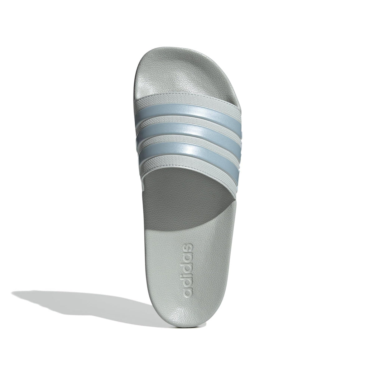 adidas Adilette Shower Slides Wonder Silver/Magic Grey Metallic/Wonder Blue Men's 8, Women's 9 Medium