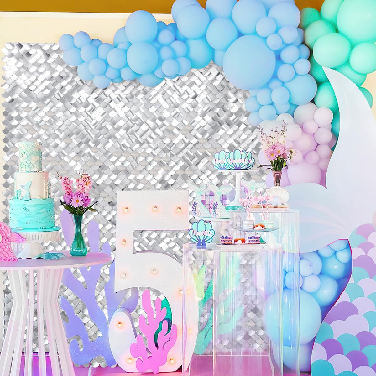 Square Sequin Wall Panels Shimmer Wall Birthday Party Backdrop Decorations Background 3ftx4ft