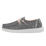 Hey Dude Women's Wendy Boho Grey Size 12 | Women’s Shoes | Women’s Lace Up Loafers | Comfortable & Light-Weight