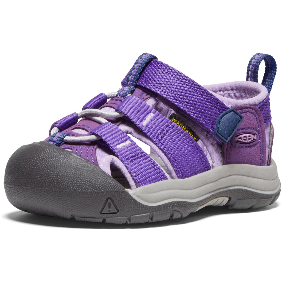 KEEN Newport H2 Closed Toe Water Sandals, Tillandsia Purple/English Lavender, 1 US Unisex Big Kid
