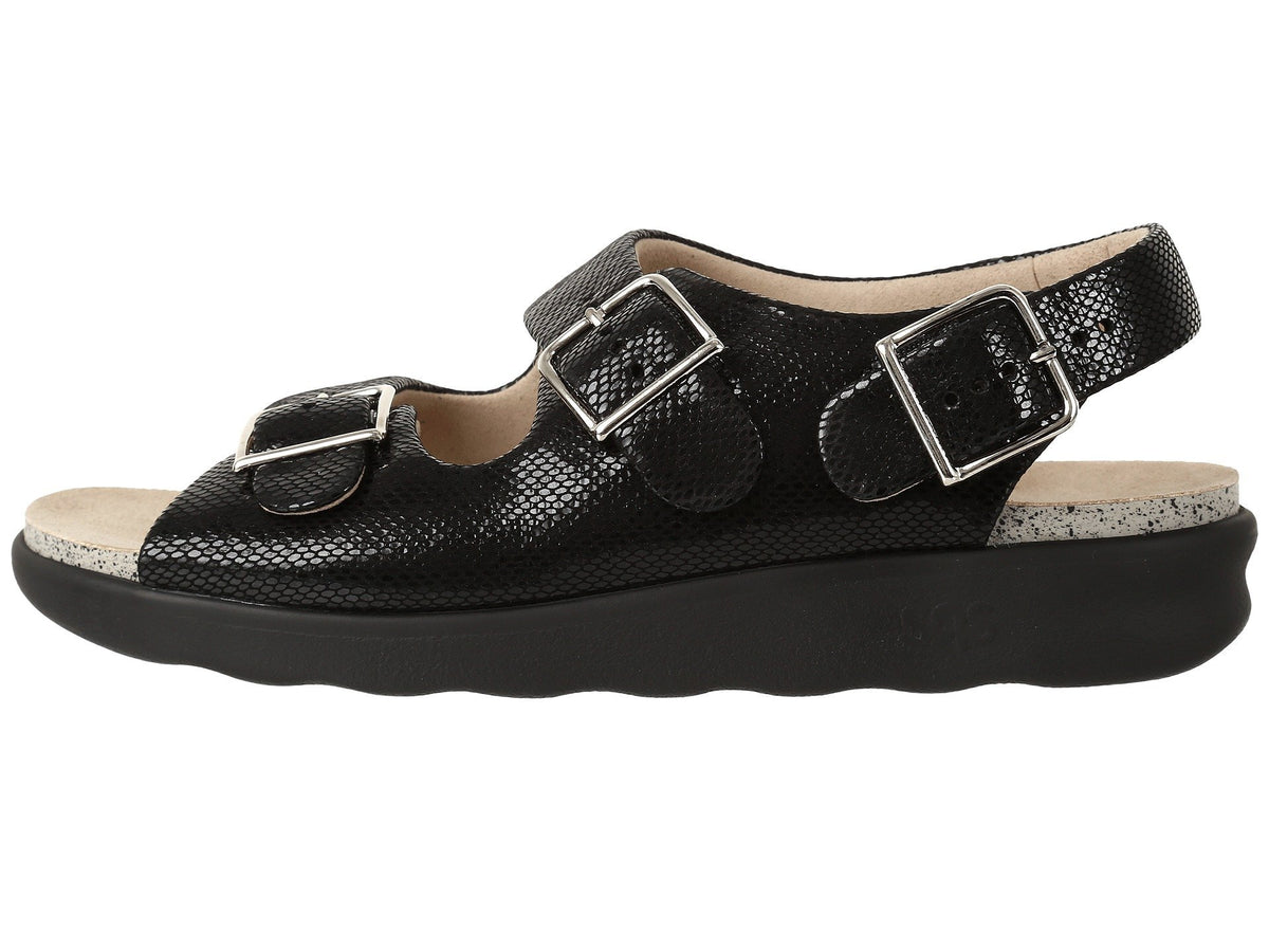 SAS Relaxed Comfort Sandal Black Snake 6.5 M (M) (B)