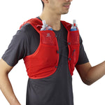 Salomon Unisex ADV Hydra Vest 8, Hydration & Storage Vest with 500ml Flasks Included - Fiery Red - XS