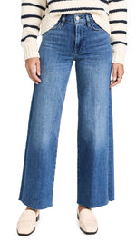 FRAME Women's Le Slim Palazzo Raw After Jeans, Crossings, Blue, 30