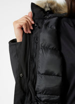 Helly-Hansen Women's Senja Insulated Winter Parka, 990 Black - Medium