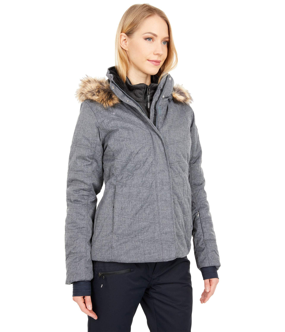 Obermeyer Tuscany II Jacket for Women - Front Zip Closure, Long Sleeves and Internal Cuffs, and Gorgeous Snow Jacket Charcoal 6 One Size