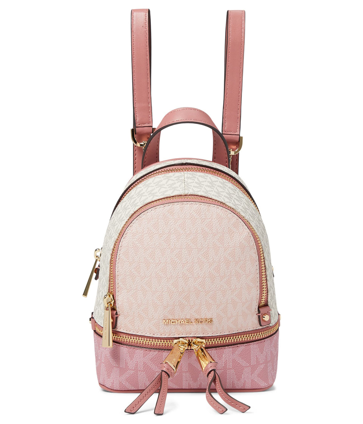 Michael Kors Rhea Zip Extra Small Messsenger Backpack Smokey Rose Multi One Size