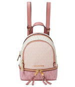Michael Kors Rhea Zip Extra Small Messsenger Backpack Smokey Rose Multi One Size