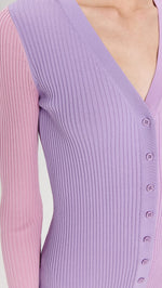 STAUD Women's Shoko Sweater Dress, Iris Multi, L