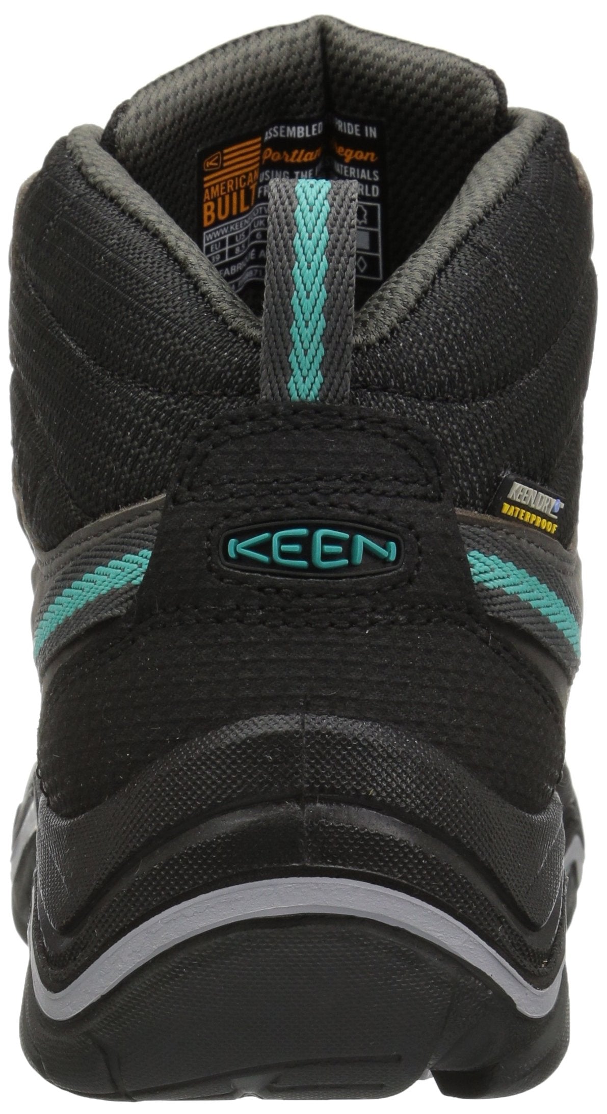 KEEN Women's Laurel Mid Height Leather Waterproof Trail Runner 6.5 Steel Grey/Baltic