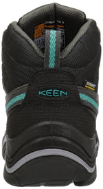 KEEN Women's Laurel Mid Height Leather Waterproof Trail Runner 6.5 Steel Grey/Baltic